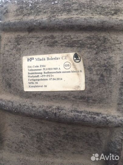 Подкрылок правый левый задний (локер ) Шкода Ети