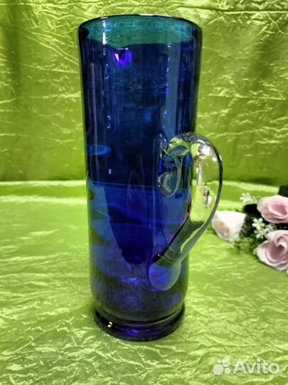 Кувшин Синее Кобальтовое стекло СССР (нчк)