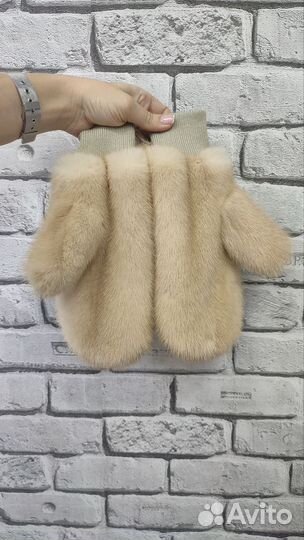 Варежки норковые Ручная работа