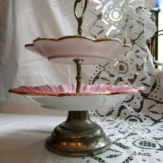 Этажерка/тарелка двухъярусная Кузнецов/Гарднер