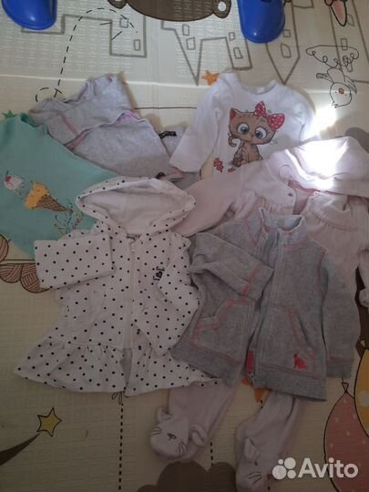 Коробка детских вещей 74-80,86