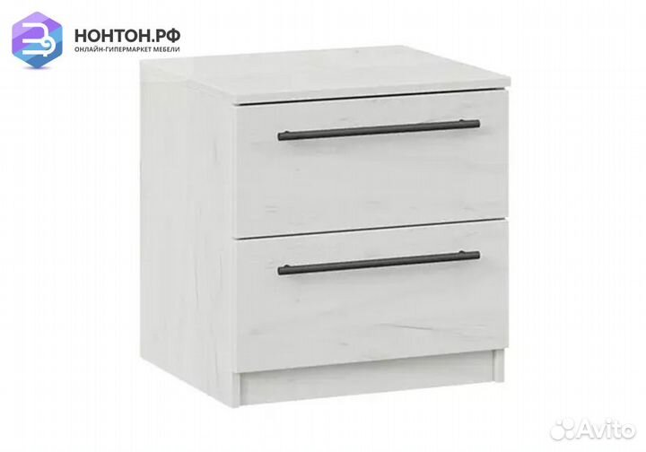 Тумба прикроватная Агата дуб крафт белый