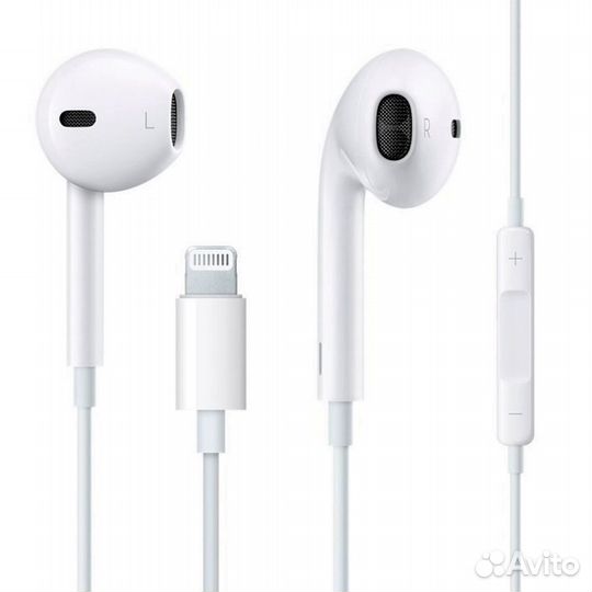 Наушники EarPods штекер лайтинг в коробке реплика