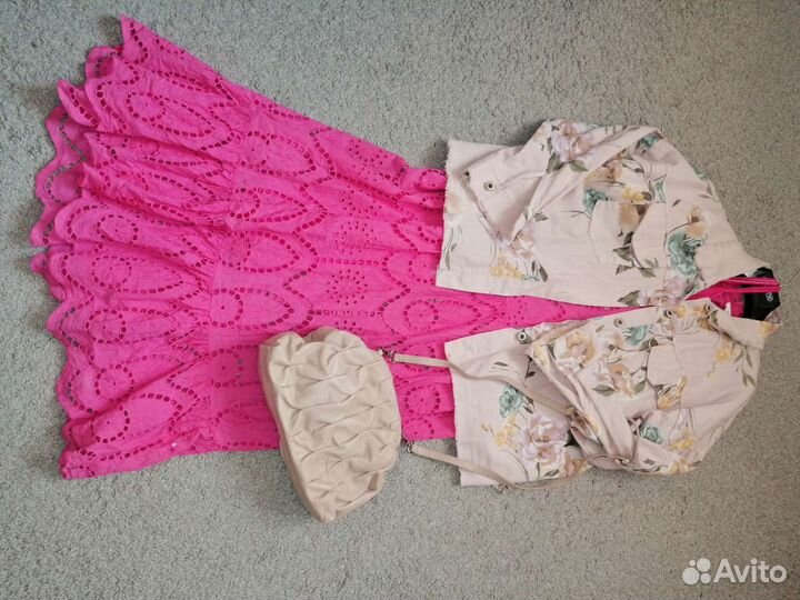 Новое платье джинсовка сумка, Италия