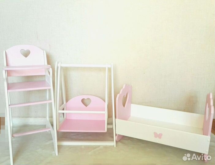 Стульчик,качелька для кукол до 50см