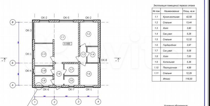Дом 115 м² на участке 9 сот.