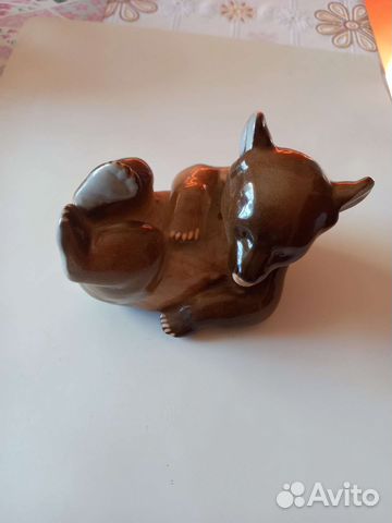 Мишка,медвеженок на спине Лфз