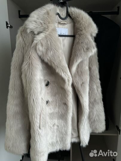 Шуба из эко меха в винтажном стиле