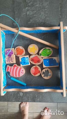 Деревянная детская рыбалка