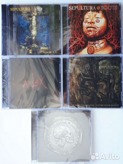 CD диски Sepultura, Soulfly, Machine Head, Gojira