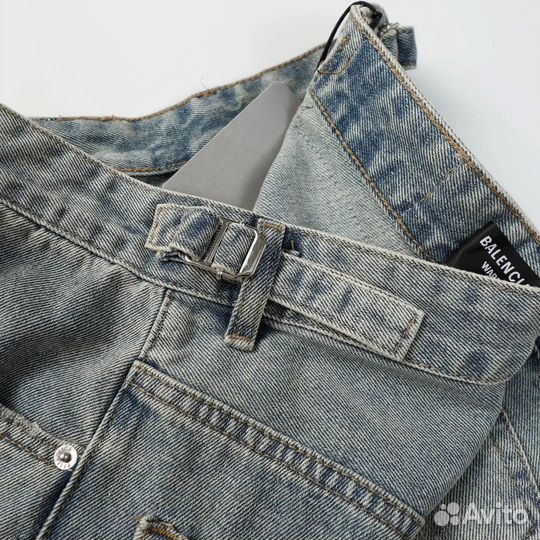 Шорты Balenciaga Distressed Denim