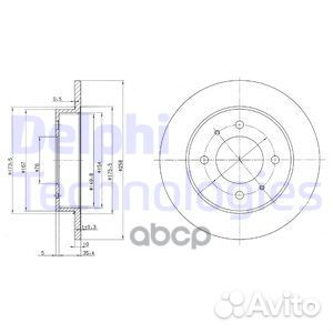 BG3070 диск тормозной задний Hyundai Lantra 1