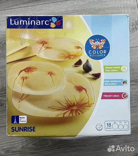 Новый набор терелок Luminarc, 18 шт., 6 персон