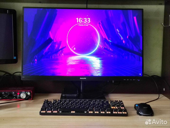 2к Монитор 2560x1440 / 75Hz / 27' / Philips