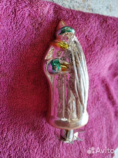 Елочная игрушка СССР дед мороз прищепка