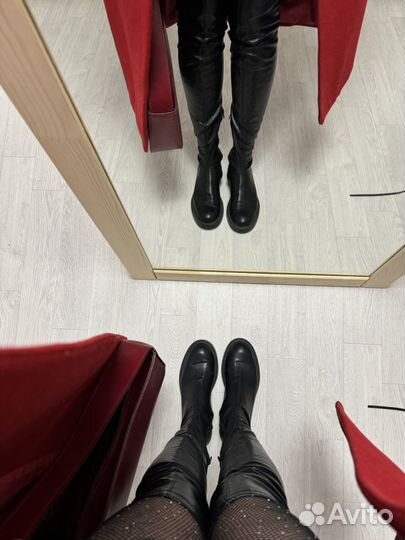 Ботфорты из экокожи Zara