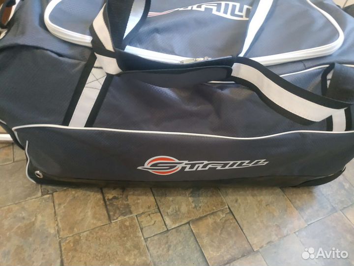 Баул хоккейный 35' дно пвх серый ручка люкс