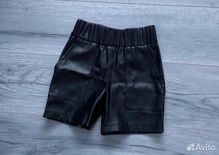 Шорты для девочек кожаные