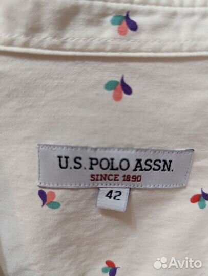Рубашка U.S. Pollo assn хлопок 42 р