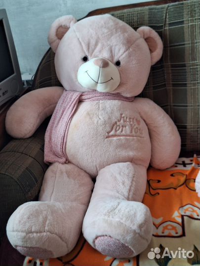 Большие мягкие игрушки зайка и медведь