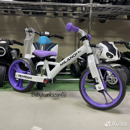 Беговел milano 4.0 teach team фиолетовый