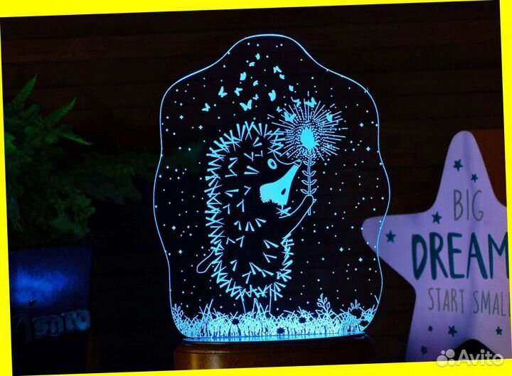 3D Ночник детский на подарок (светильник)