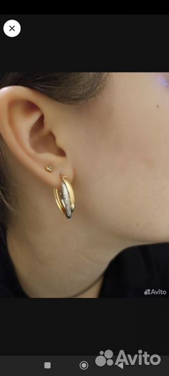 Золотые серьги конго