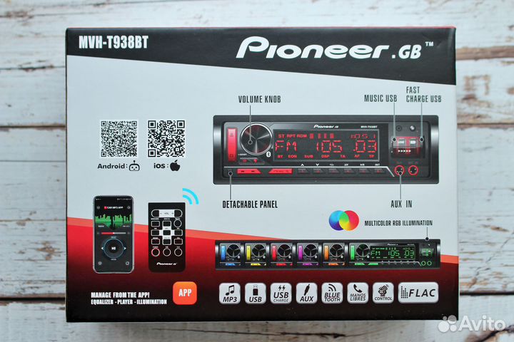Магнитола pioneer процессорная 938 с блютузом