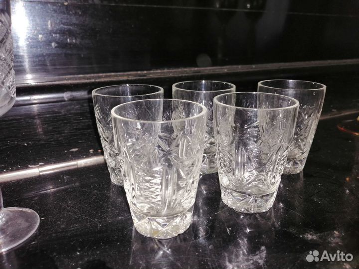 Хрустальные рюмки на ножке СССР
