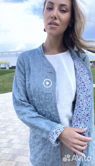 Жакет, летняя куртка 56 размер, лён