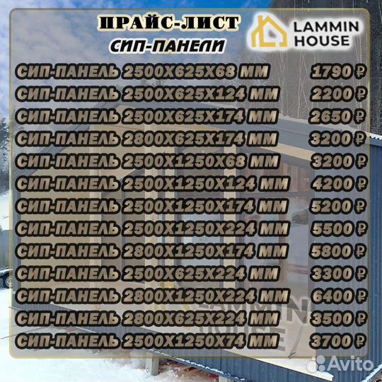 Сип панели в ассортименте 2500*124.Домокомплекты