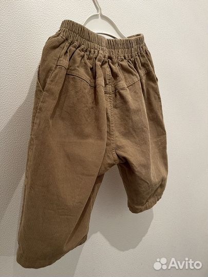 Брюки вельветовые для малышей 80-86