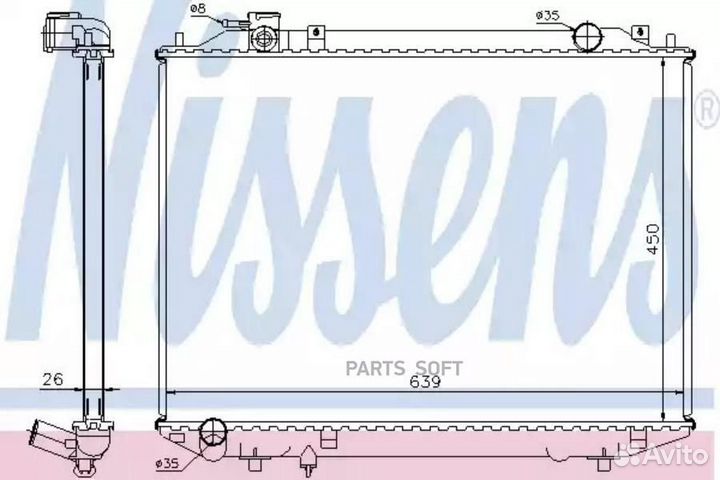 Радиатор двигателя mazda BT 50 I (J97M) (06) 3.0 T