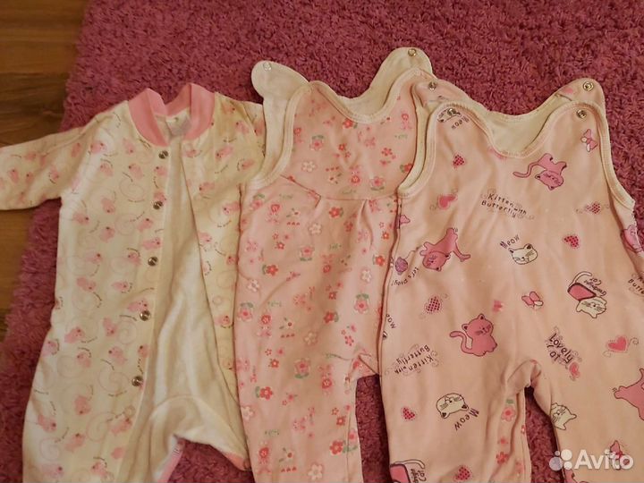 Пакет вещей на девочку от 0 до 6 мес