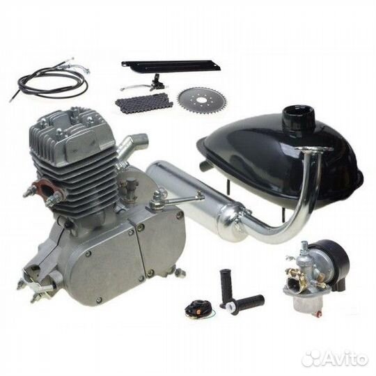 Двигатель веломотор F80 полный комплект