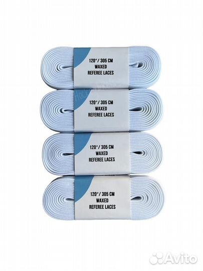 Комбо#5-шнурки для хоккейных судей 305 cm*4 Waxed
