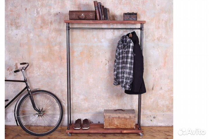 London dark - рейл в стиле лофт с двумя полками