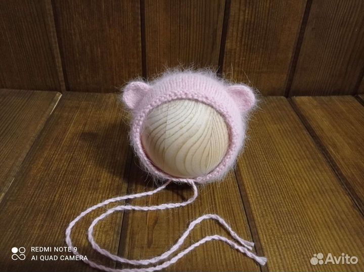 Чепчик для фотосессии новорожденных