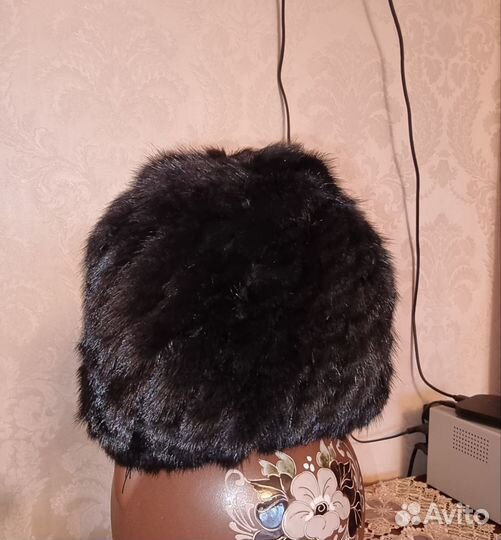 Шапка женская зимняя вязаная норка италия