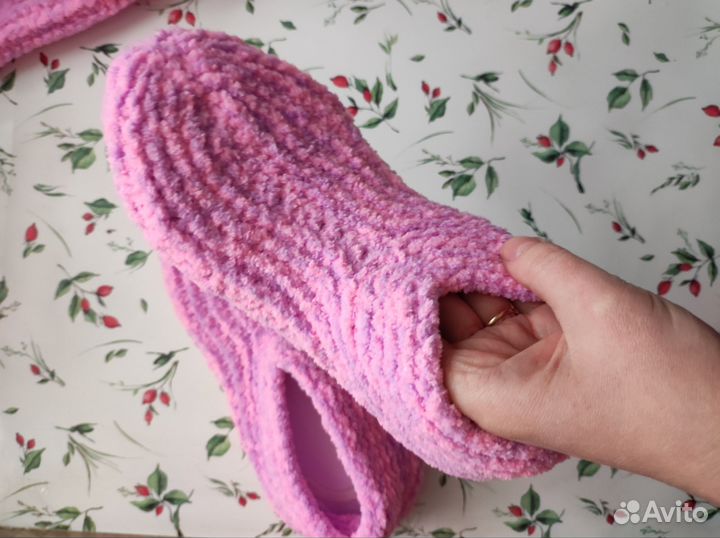 Вязаные следки тапочки новые