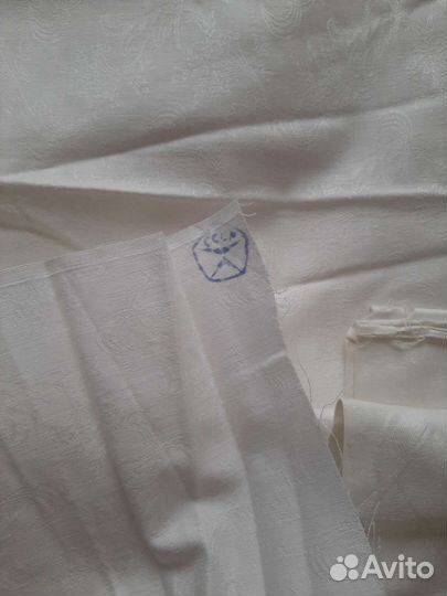 Ткань лен с хлопком СССР с рисунком