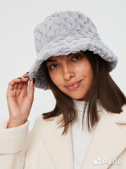 Зимняя панама женская серая 56-58р