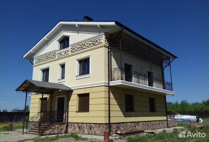 Фасадные работы короед, камешковая штукатурка