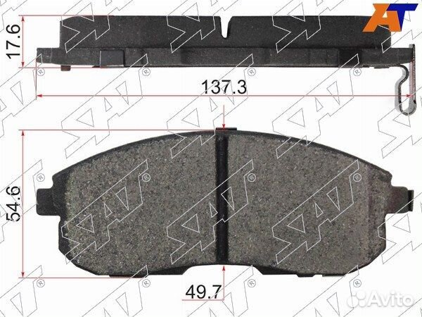 Колодки тормозные Передние nissan tiida