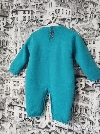 Теплый зимний комбинезон 74-86