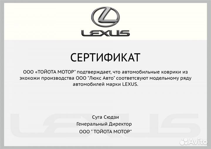 3D Коврики Lexus LX из Экокожи