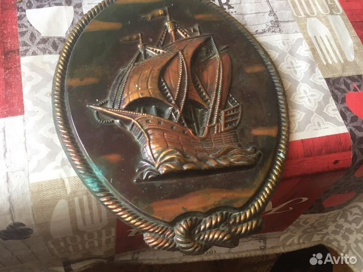 Настенное панно СССР чеканка