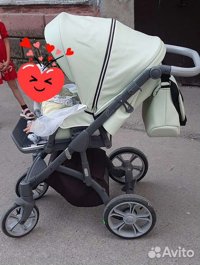Коляска 2 в 1 эко кожа