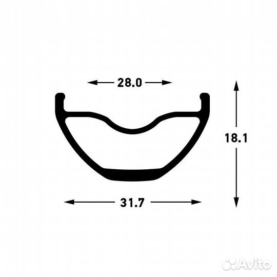 Обод 29'' Stans NoTubes ZTR Arch S2 29, 28H, black