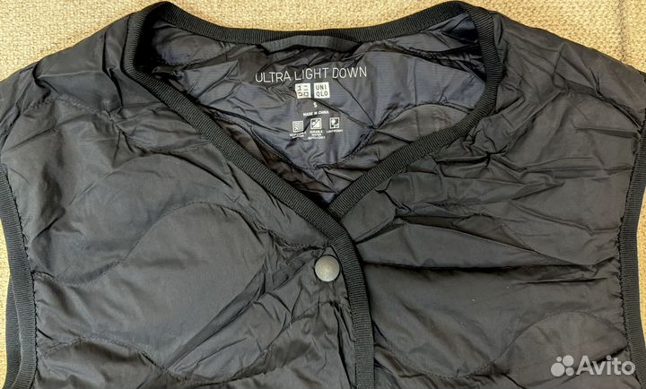 Жилет длинный пух uniqlo ультралегкий